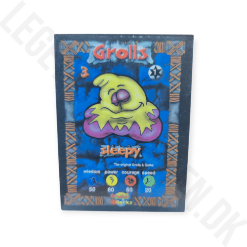 3. sleepy kort med hvid tekst