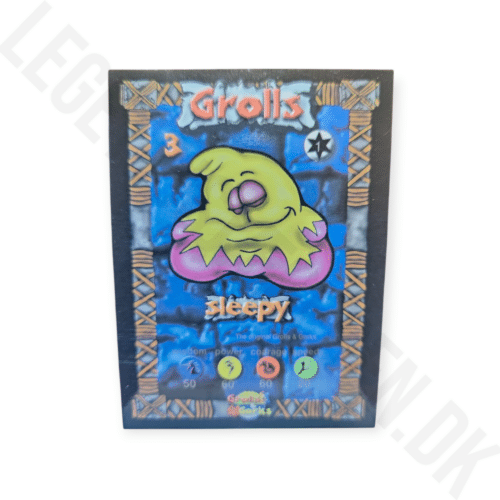 3. sleepy kort med sølv tekst