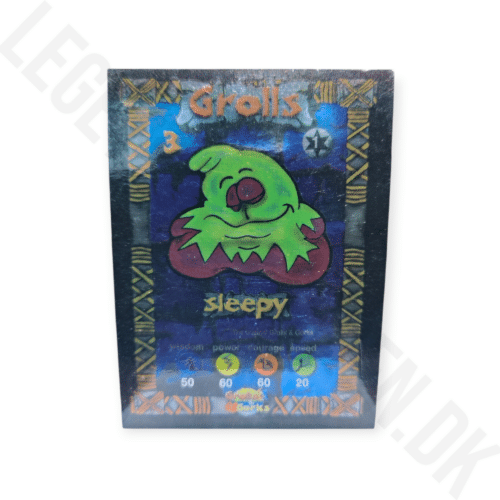 3. sleepy folie kort med sølv tekst