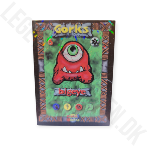 6. big eye glimmer kort sølv med tekst