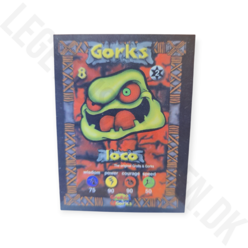 8. loco kort med hvid tekst