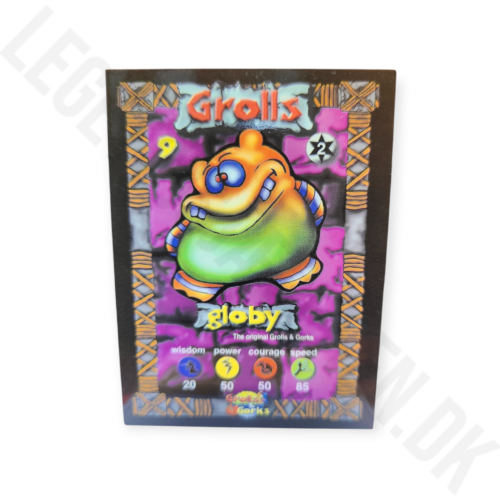 9. globy kort med hvid tekst