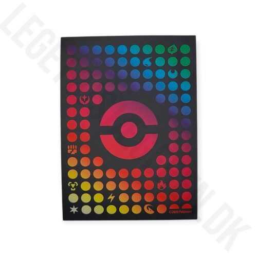 FLERFARVET ARTWORK MED ENERGISYMBOLER OG POKEBALL